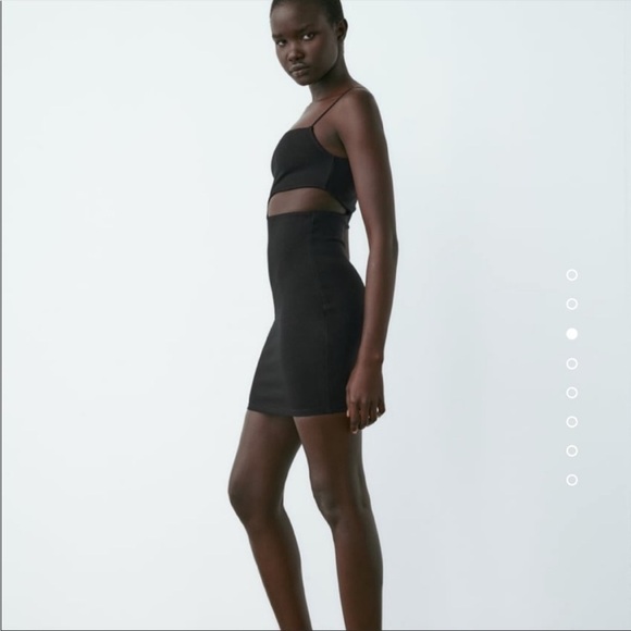 Zara Black Side Cutout Micro Mini Dress - Picture 2 of 10